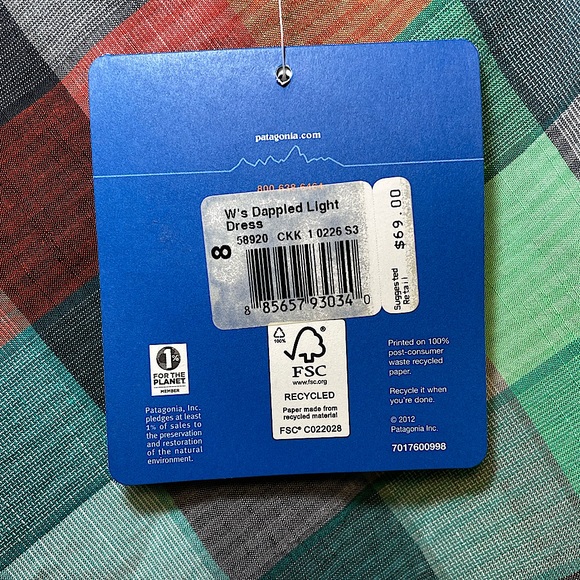 NWT Patagonia Dress Size 8 - Picture 8 of 8